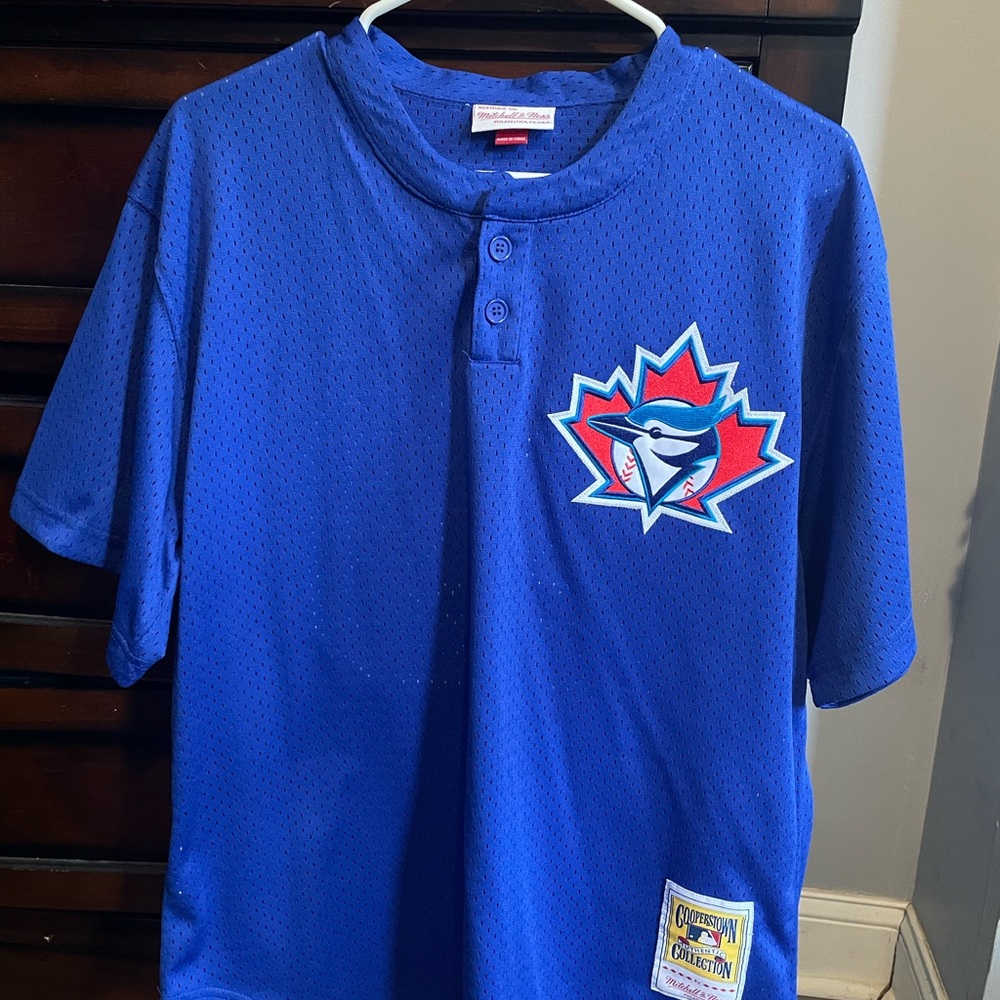Mitchell & Ness Blue Mesh Toronto Blue Jays 1997 Joe Carter Jersey